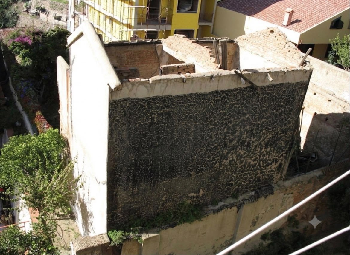 Via Noviziato Casazza pressi viale Italia rudere con giardino